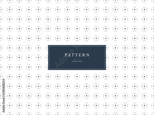 Minimalist geometric seamless pattern with dots and lines on white background