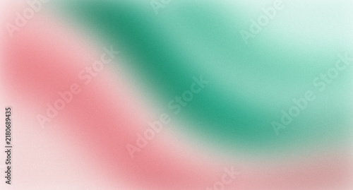 Photography Abstract grainy gradient background with soft pink and green blended waves