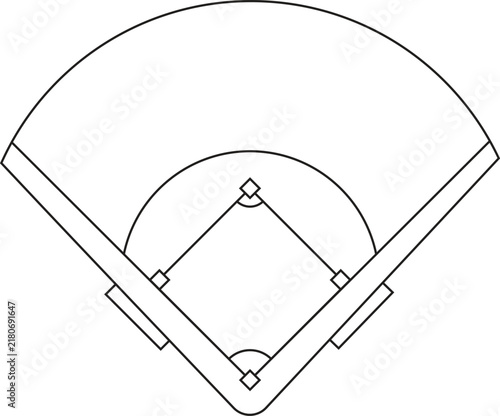 Baseball Field Layout Top View Diagram