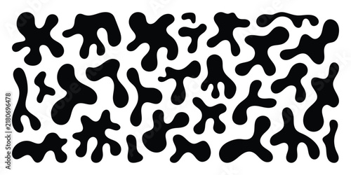 фотографія Abstract organic blob shapes set