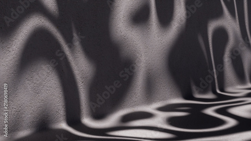 Showroom scene features an abstract background with light and shadow on a concrete wall for product display and copyspace