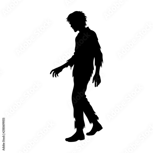 Foto zombie vector silhouette