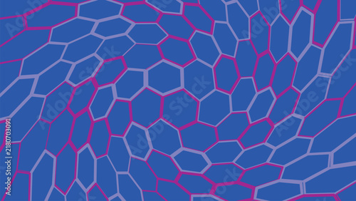 Abstract polygonal pattern with blue background