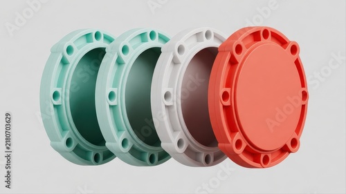 Plastic Penetration Covers in Green White and Red for Safety and Insulation Applications