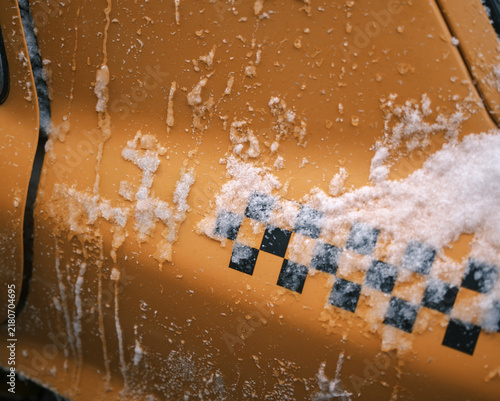 NYC Yellow Taxi In Snow