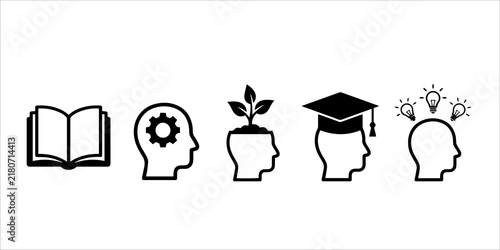 Foto The progressive stages of learning and personal growth are visually represented