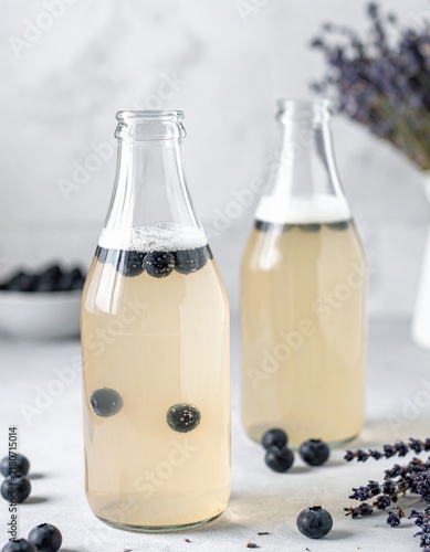 Refreshing Blueberry Lavender Infused Homemade Soda Drink