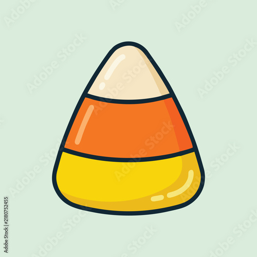 Halloween Candy Corn Cartoon Vector Illustration