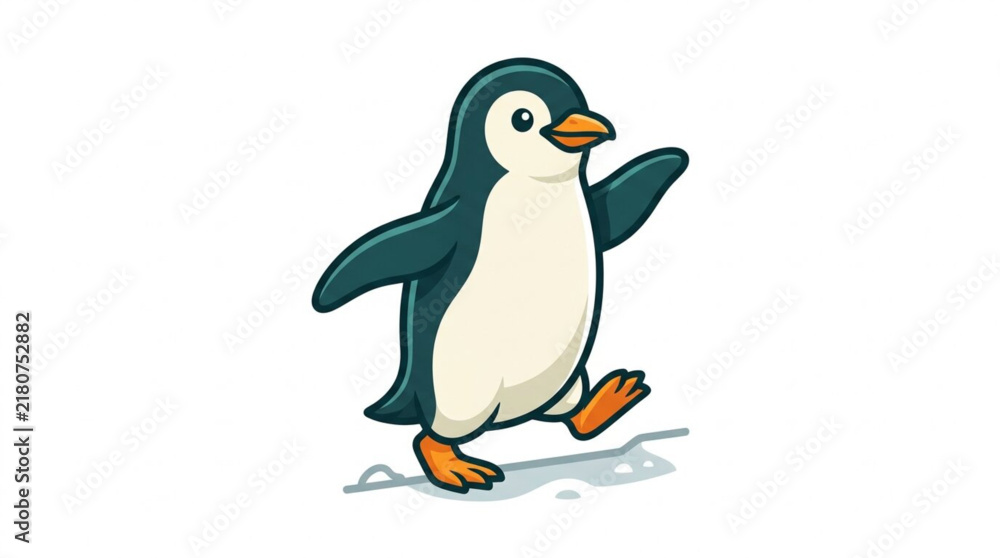 Fototapeta premium penguin on white background
