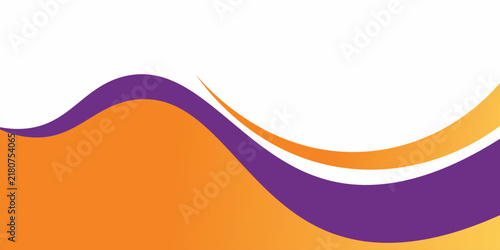 purple and orange gradient flowing wave with smooth line background for poster design, banner, presentation, brochure, slide, marketing. eps 10