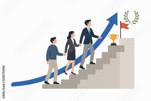 business man pushing graph