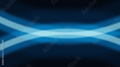 Foto Smooth glowing light rays creating elegant curves across a deep dark blue vibran