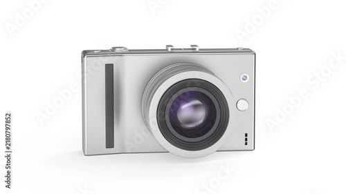 Mounting zoom lens on a silver mirrorless camera