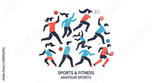 People Playing Various Sports Together.