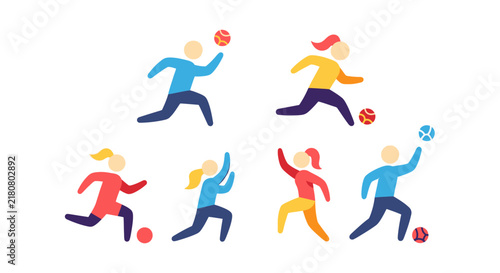 People Playing Various Sports Together.