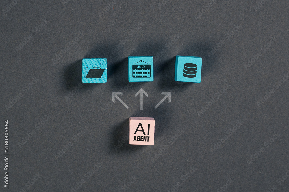 Foto AI agent orchestrating workflow across files, calendar and database tools