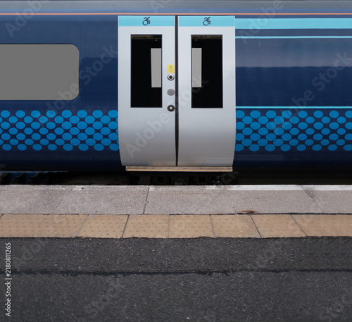Passenger Train Door At Platform