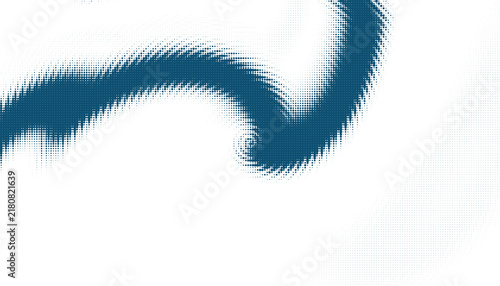 Blue halftone wave pattern abstract design