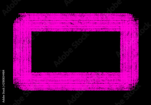 Purple thick frame, border on a black background. 