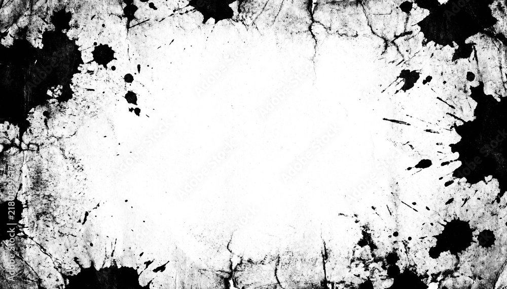 Obraz premium Ink Splatter Grunge Frame Overlay Texture