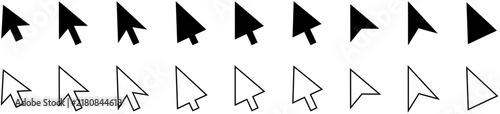 Computer mouse cursor pointers set
