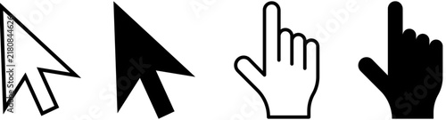 Computer mouse cursor pointers set