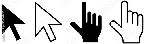 Computer mouse cursor pointers set