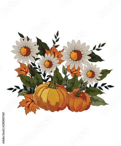 Welcome Fall Rustic Autumn T-Shirt Design