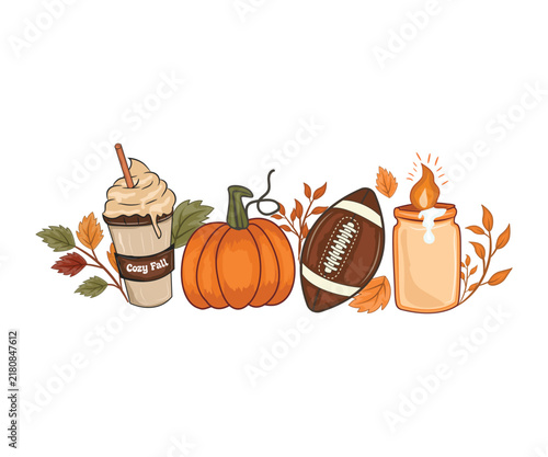 Cozy Fall Sublimation Shirt Design Fall PNG, Cute Autumn Design, Pumpkin Spice PNG, 