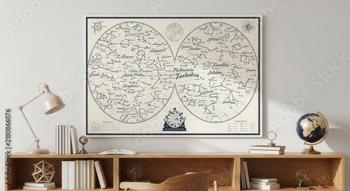 Vintage Celestial Star Chart Poster Art For Home Decor