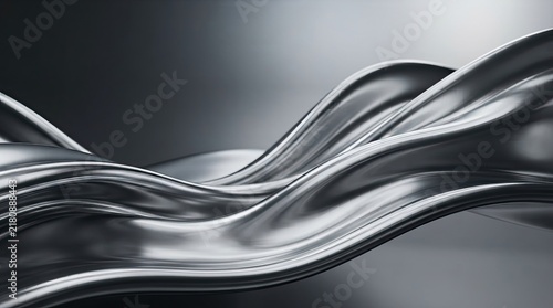Abstract smooth liquid metal waves background