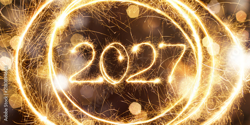 Happy New Year 2027 Holiday banner