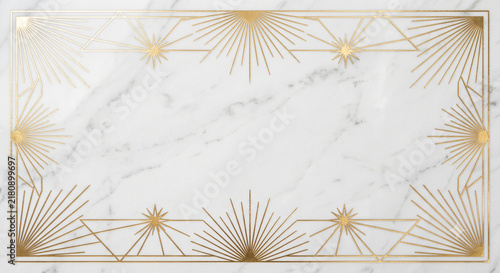 Minimal White Marble Background with Elegant Gold Sunburst Geometric Lines Luxury Abstract Design