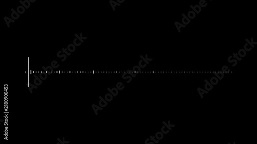white minimalist sound waveform animation, abstract audio spectrum visualizer, transparent background alpha channel, digital music equalizer lines, voice frequency signal effect, clean modern 4k loop