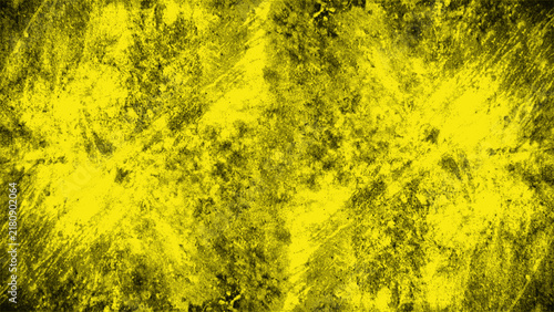 Yellow grunge texture background with distressed black surface effect