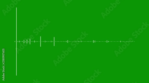 abstract digital audio waveform white sound frequency spectrum animation transparent background with alpha channel music equalizer visualization, clean minimalist recording signal. 4k loop video