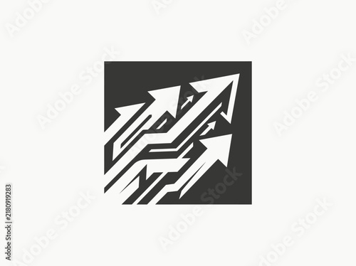 Dynamic Upward Arrows Representing Growth And Progress