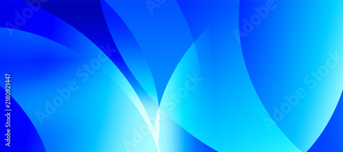 Abstract Blue Light Curved Shapes Illustration Background. Business Presentation Template Design