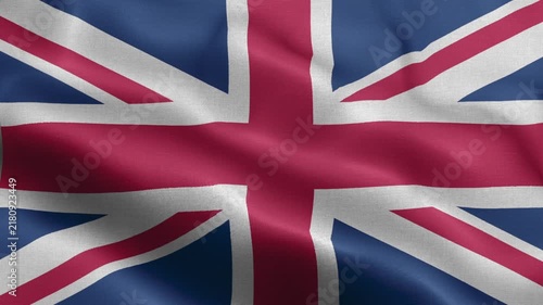 United Kingdom Flag Waving Animation | Realistic 3D National Flag Loop 4K