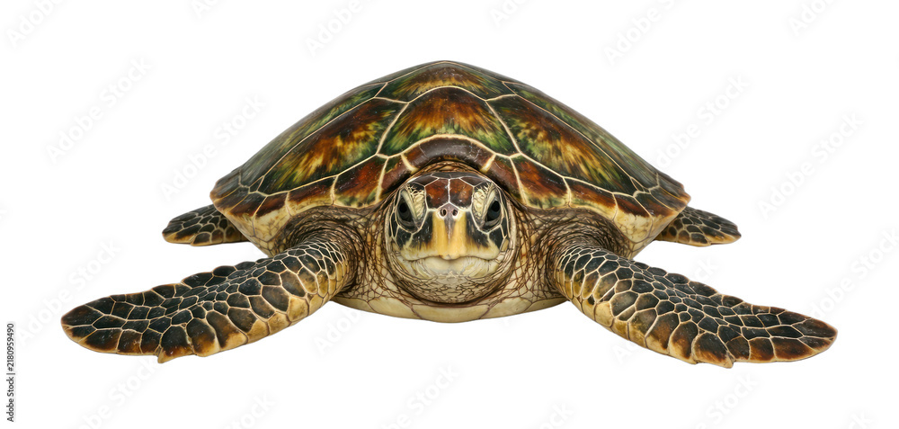 Fototapeta premium PNG Sea turtle on transparent background.