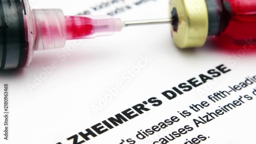 Close up of alzheimer disease form