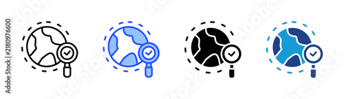 Global Campaign icon set multiple style collection