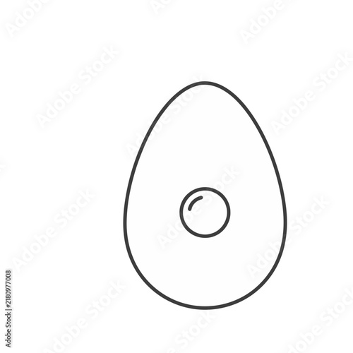 Simple outline of a fried egg