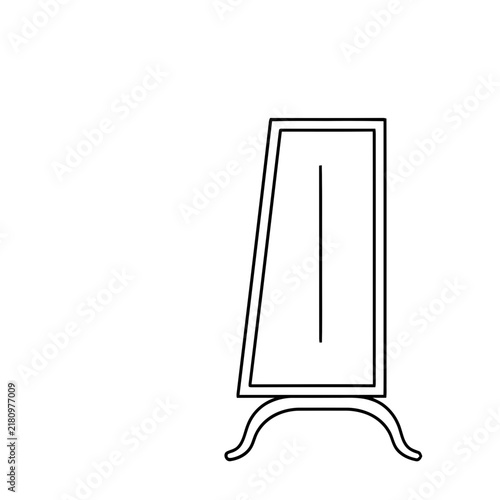 Standing Mirror Line Art