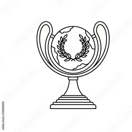 Trophy with Laurel Wreath and Globe