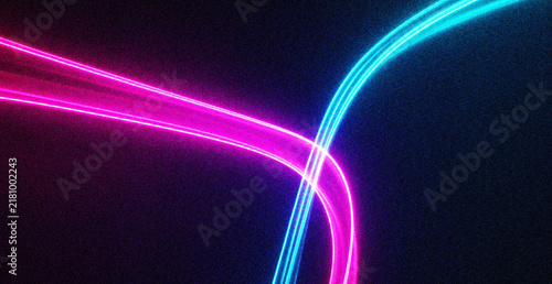Fotografie Colorful Light Trails in Space Scene for Technology and Science Projects