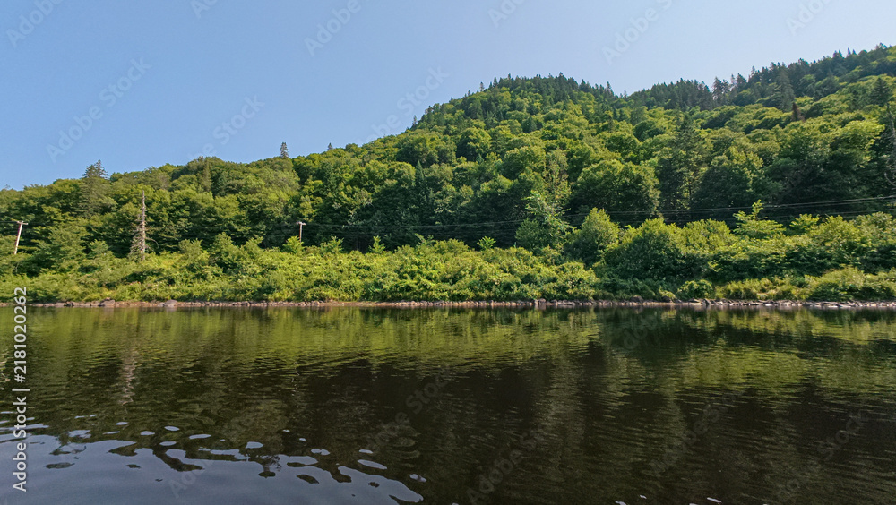 Fototapeta premium Lake Jacques Cartier in Quebec Canada nature landscape