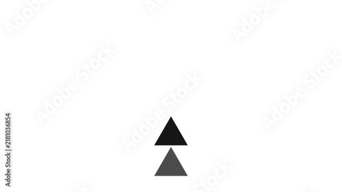 3d arrow icon swipe up animation black background. Up arrow animation on black background. direction arrow icon motion. 4k neon arrow video, blue shape swipe motion on transparent background