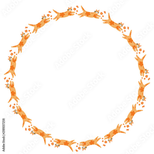 Ginger cats wreath