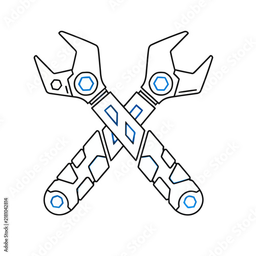 Two Crossed Wrenches Icon